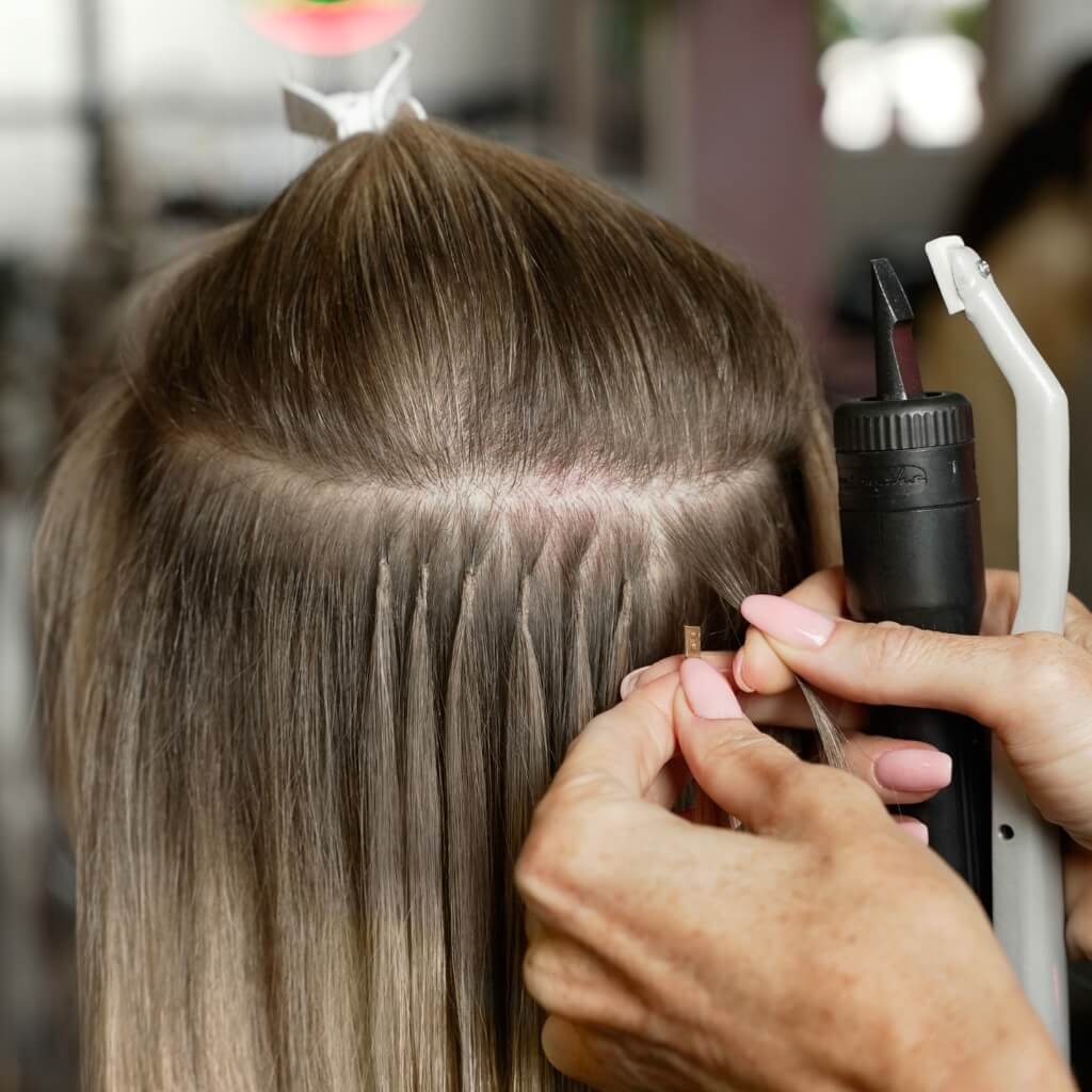 Bonded Hair Extensions method